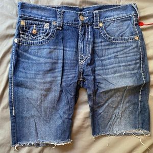 Mens True Religion Cut-Off Shorts!